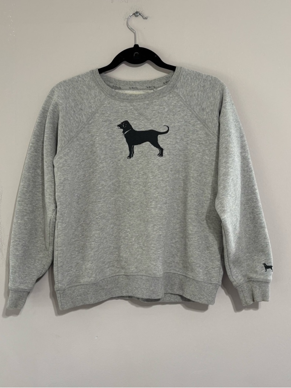 The Black Dog Gray Crewneck with Black Logo